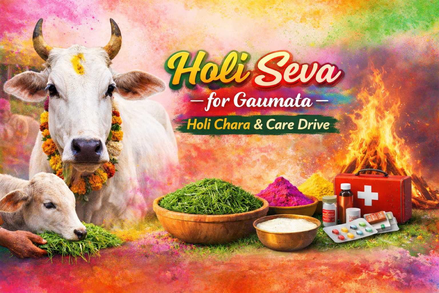 Holi Seva for Gaumata – Holi Chara & Care Drive