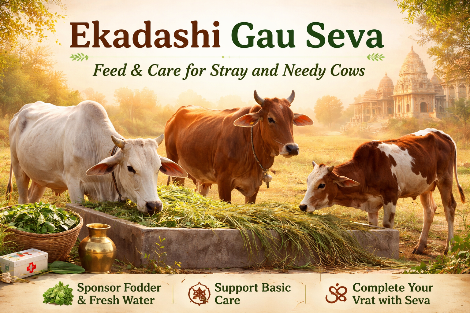 Ekadashi Gau Seva on Every Ekadashi
