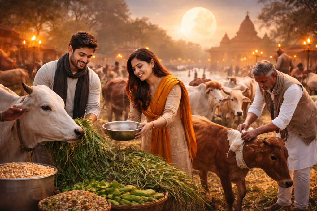 Magh Purnima Seva Gau Mata Feeding and Care