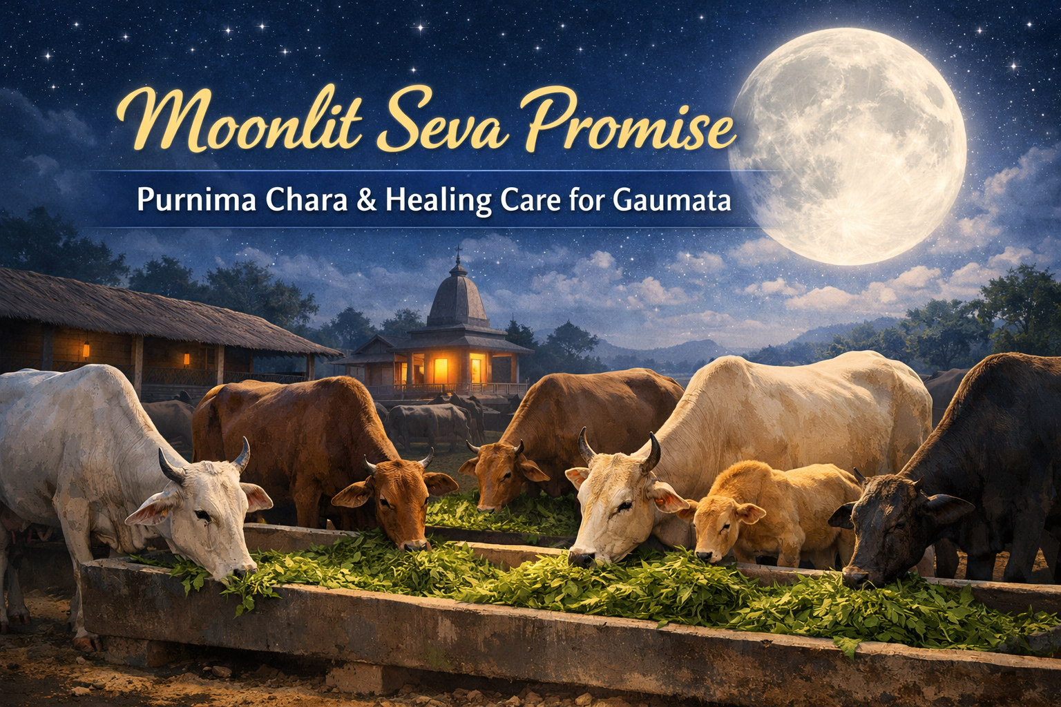Moonlit Gau Seva – Purnima Chara & Healing Care for Gaumata