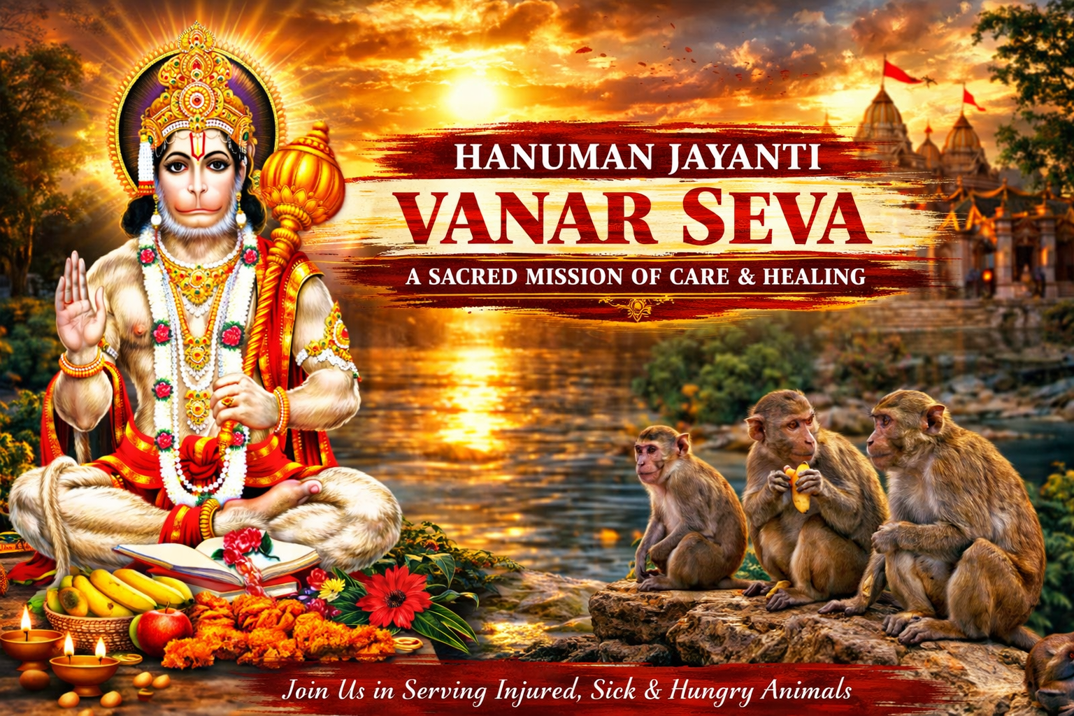 Hanuman Jayanti Vanar Seva: A Sacred Mission of Care and Healing