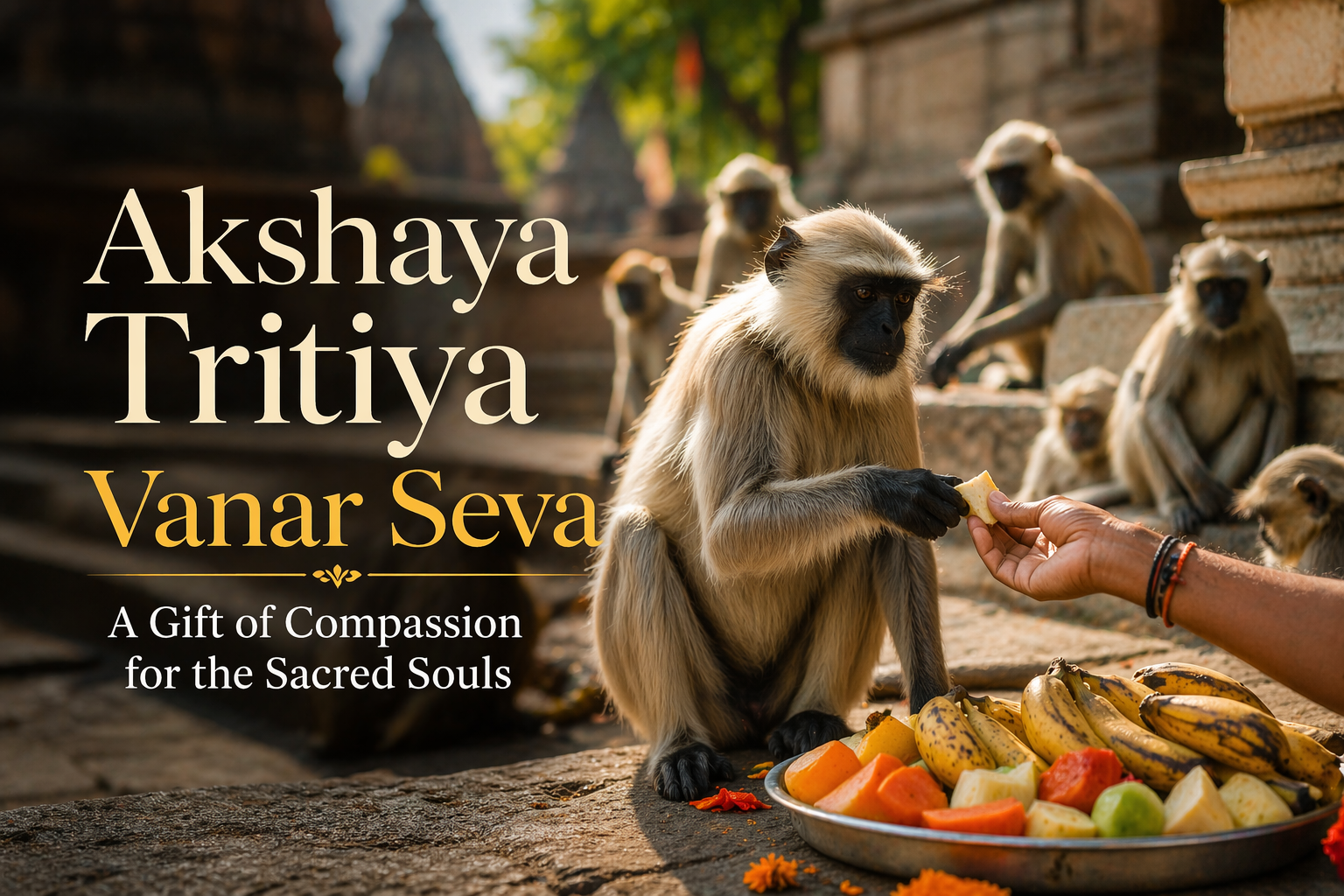 Akshaya Tritiya Vanar Seva: A Gift of Compassion for the Sacred Souls