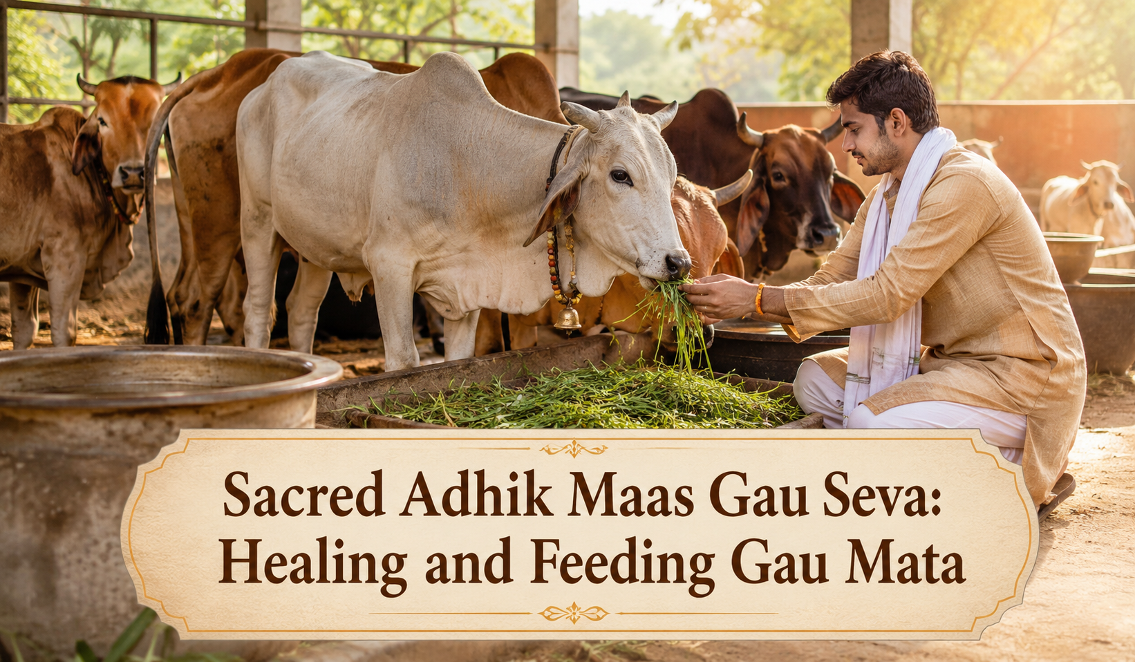 Sacred Adhik Maas Gau Seva: Healing and Feeding Gau Mata